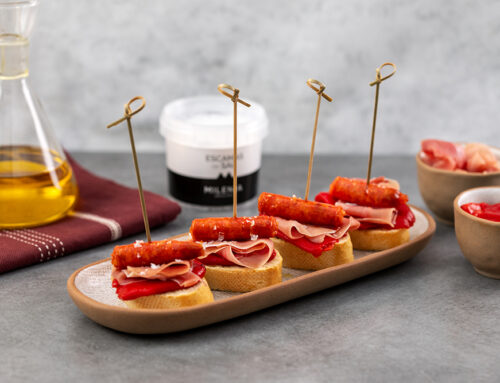 PINCHOS DE CHISTORRA CON PIMIENTOS DEL PIQUILLO