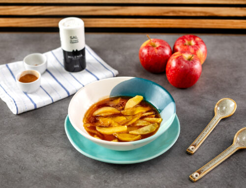 MANZANAS CARAMELIZADAS CON ESPECIAS Y UN TOQUE DE SAL YODADA MILENIA