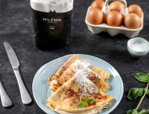 CREPES RELLENOS DE CREMA DE CAFÉ CON SAL DE COCINA FINA MILENIA